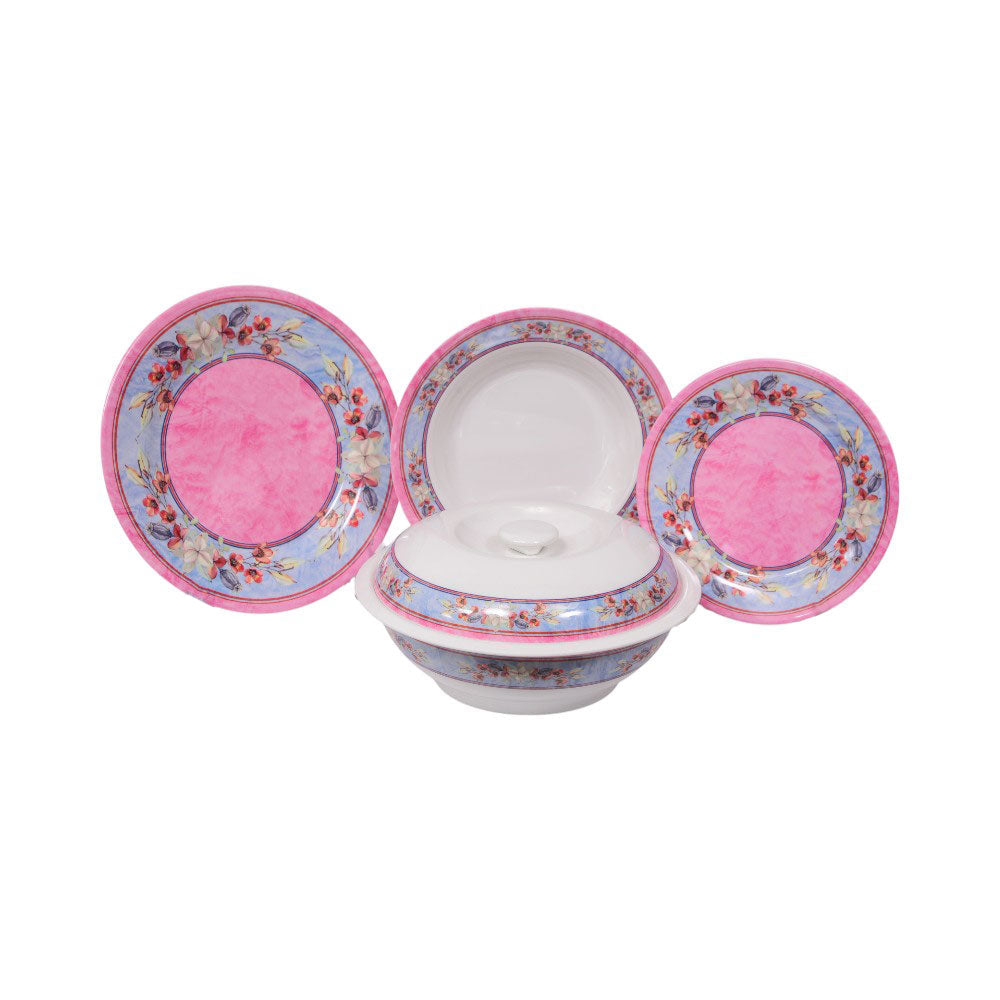 DINNER SET 53PC MELAMINE ROUND 142100A