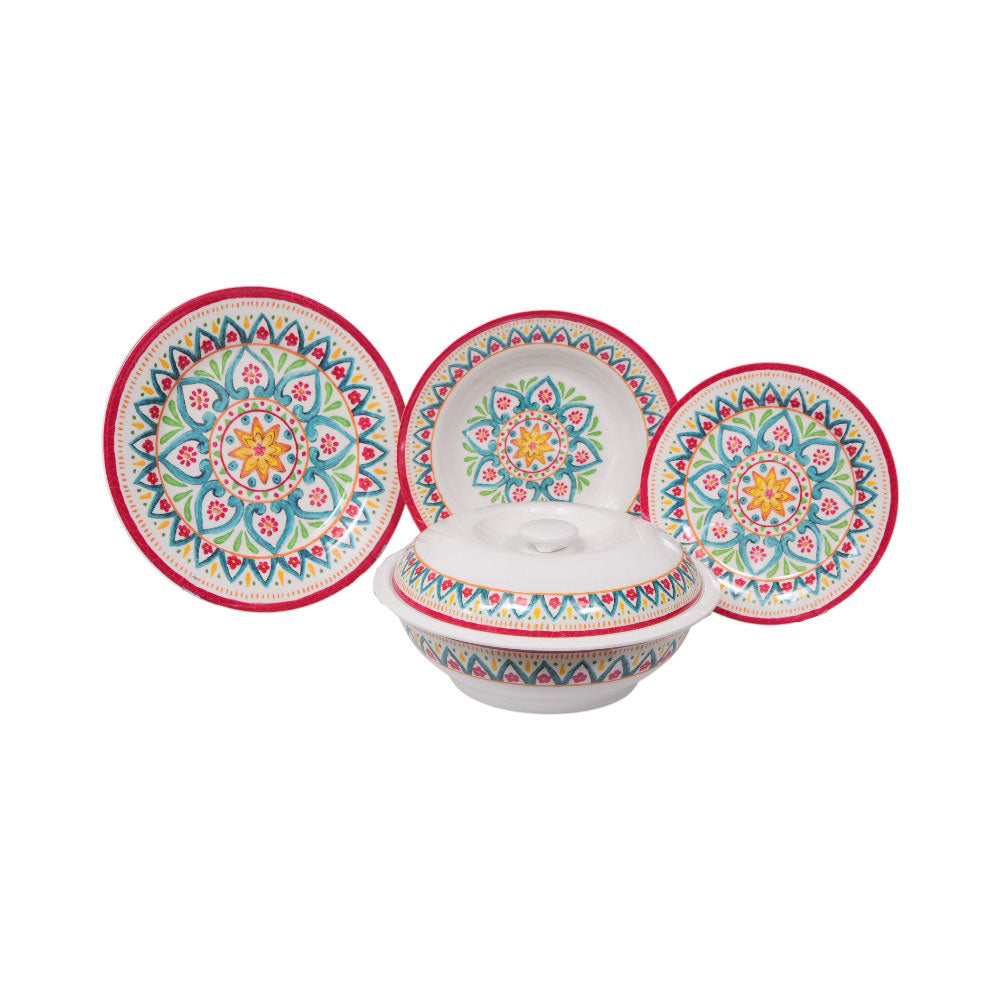 DINNER SET 53PC MELAMINE ROUND 142100C