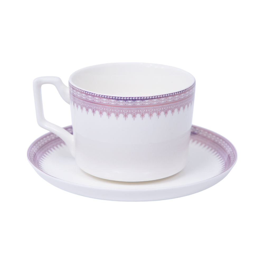 CUP & SAUCER BONE CHINA SH141 02881 KF (Pack 6)