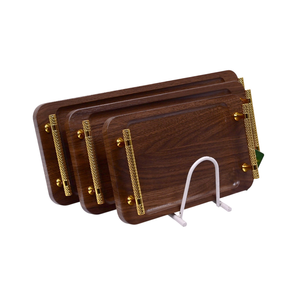 TRAY SET 3PC WOODEN IR 981-1