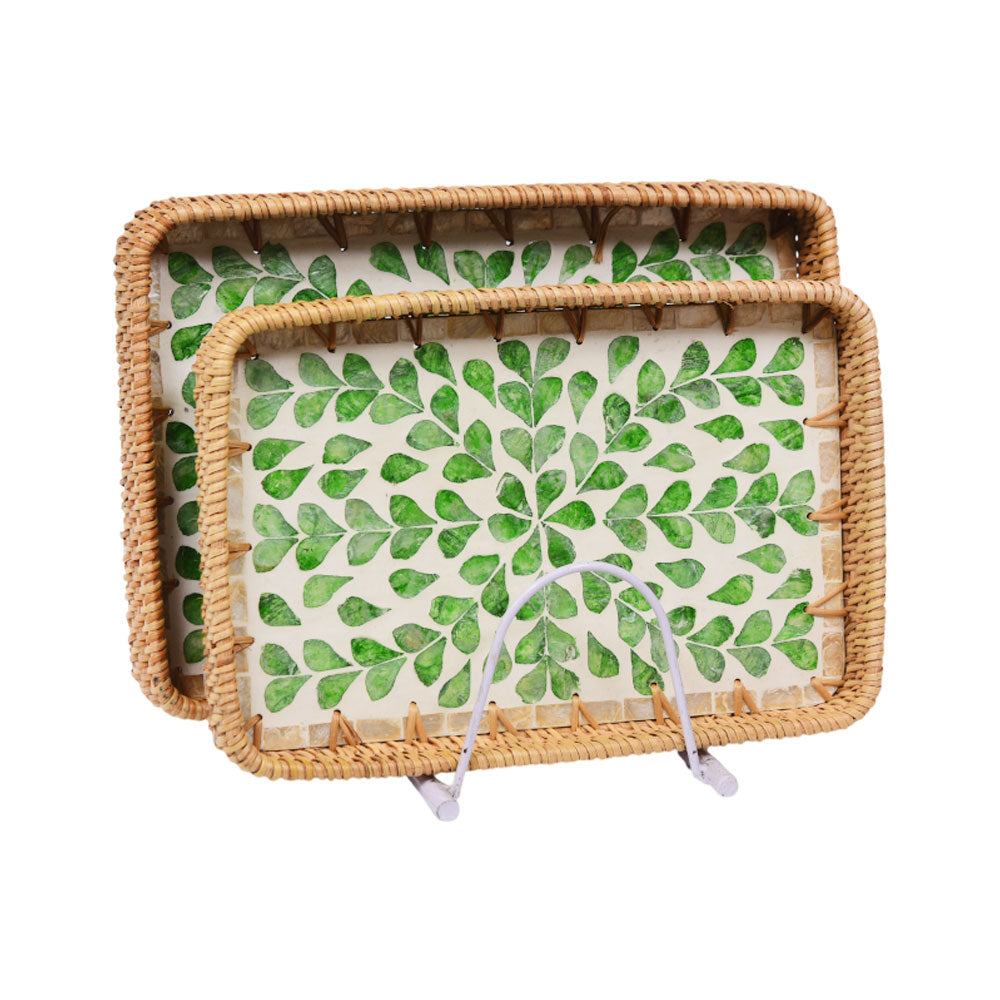 TRAY SET 2PC WOODEN IR 981-5