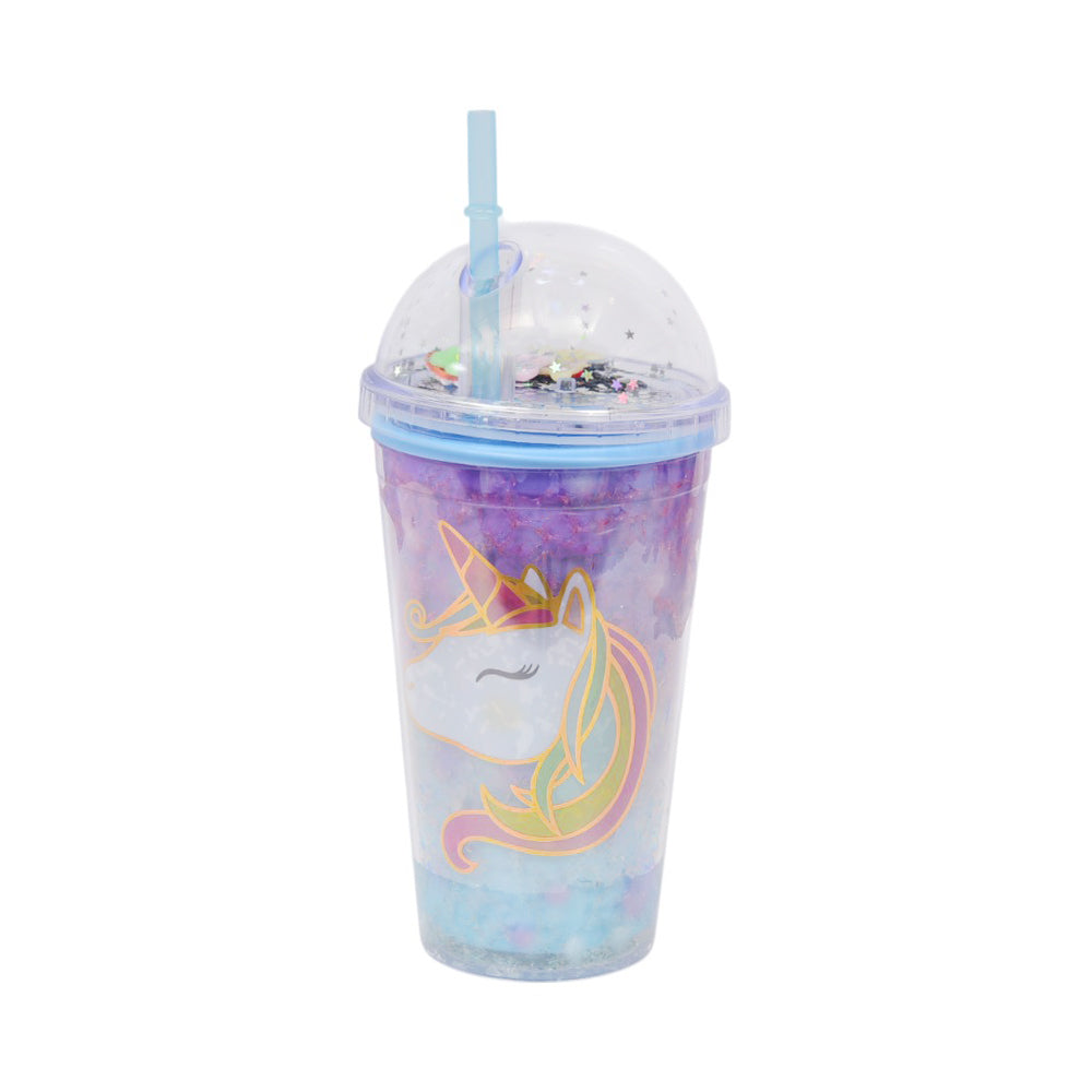 MUG WITH STRAW ACRYLIC IR ZSB070086-1/W75-79