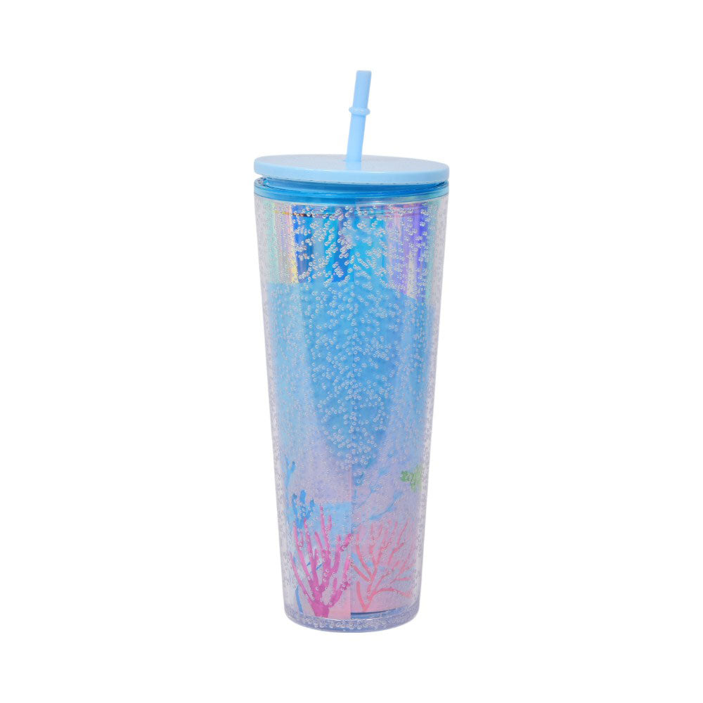 MUG WITH STRAW ACRYLIC IR PG220014/W60-64