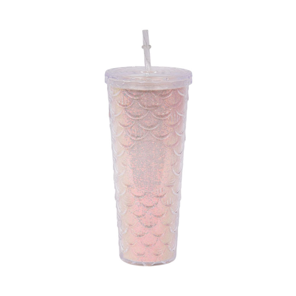 MUG WITH STRAW ACRYLIC IR JL750005/W37-39