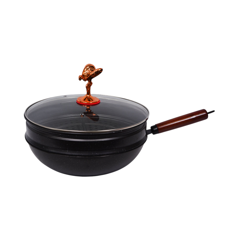 WOK NON STICK SINGLE HANDLE IR 32 CM KK48-50