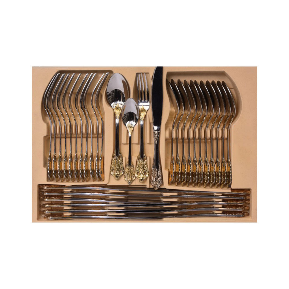 CUTLERY SET 72PC IR GOLDEN SILVER K21-40