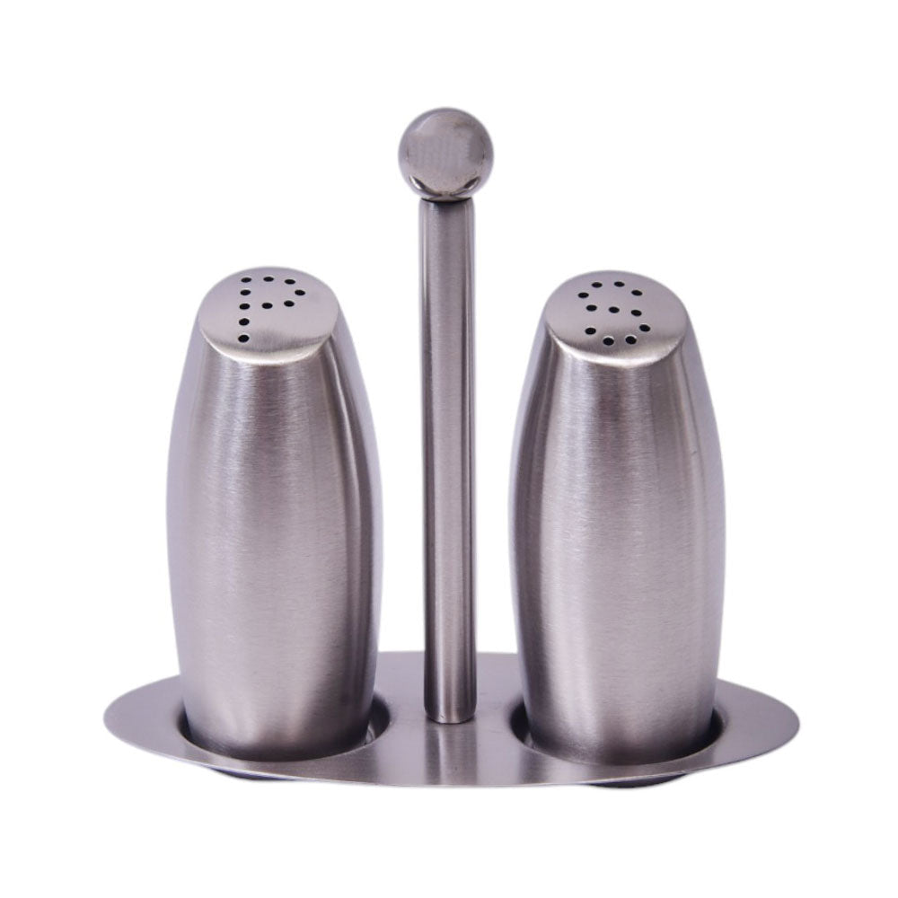 SALT N PEPPER SET 2PC STEEL IR B6346