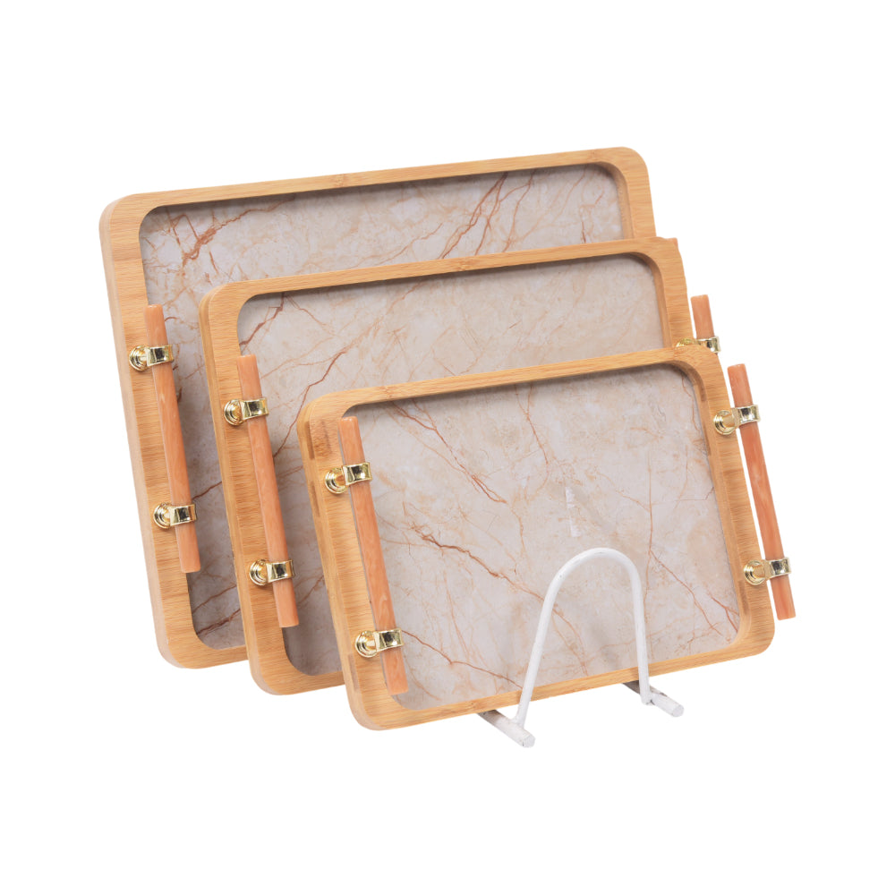 TRAY SET 3PC WOODEN IR P2