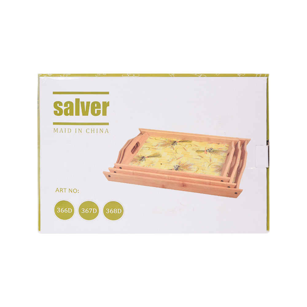 TRAY SET 3PC WOODEN IR P6