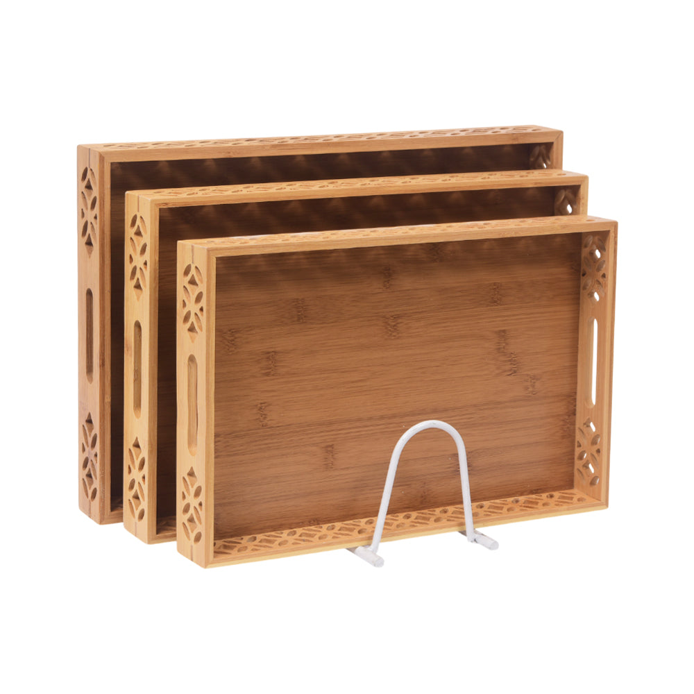 TRAY SET 3PC WOODEN IR P3