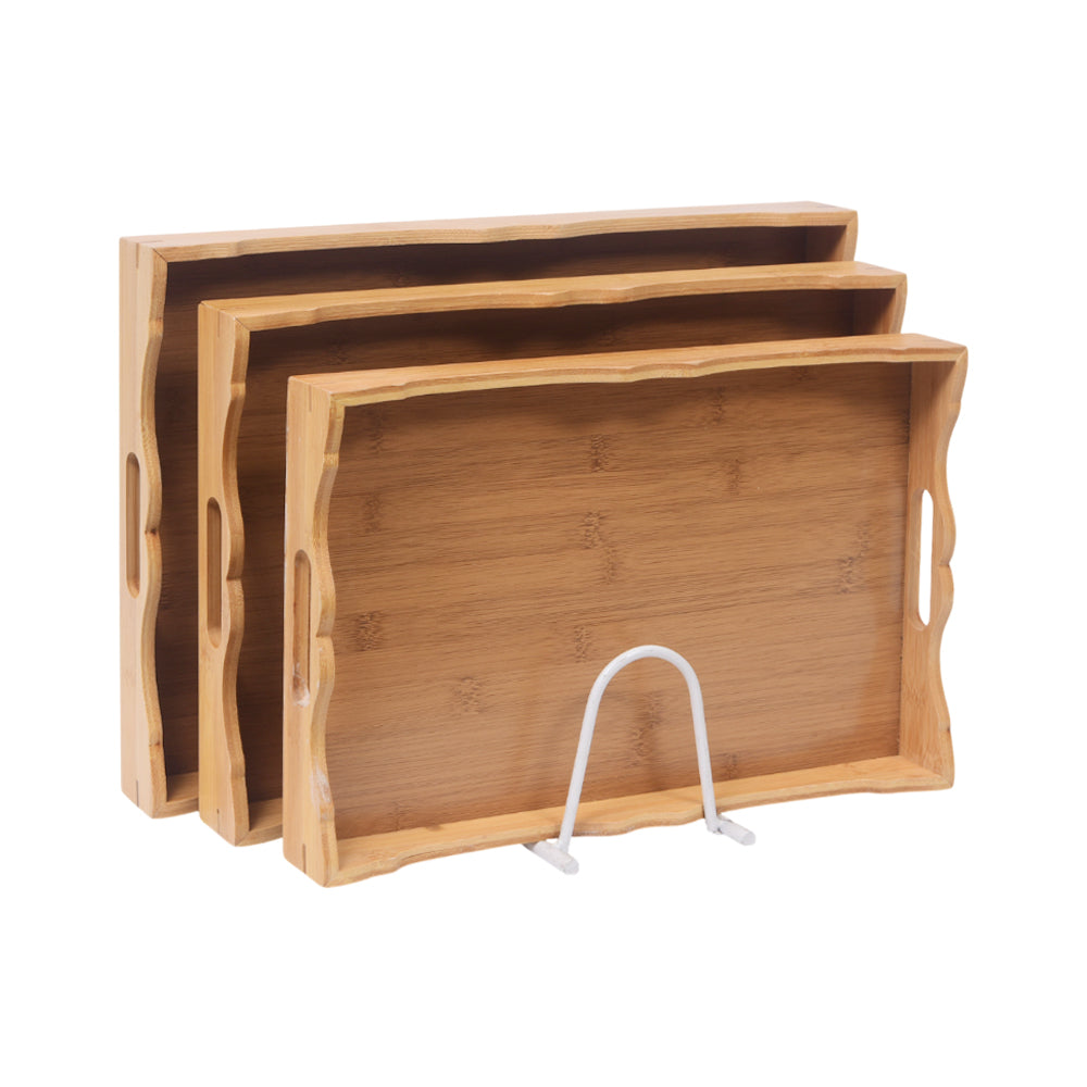 TRAY SET 3PC WOODEN IR P4