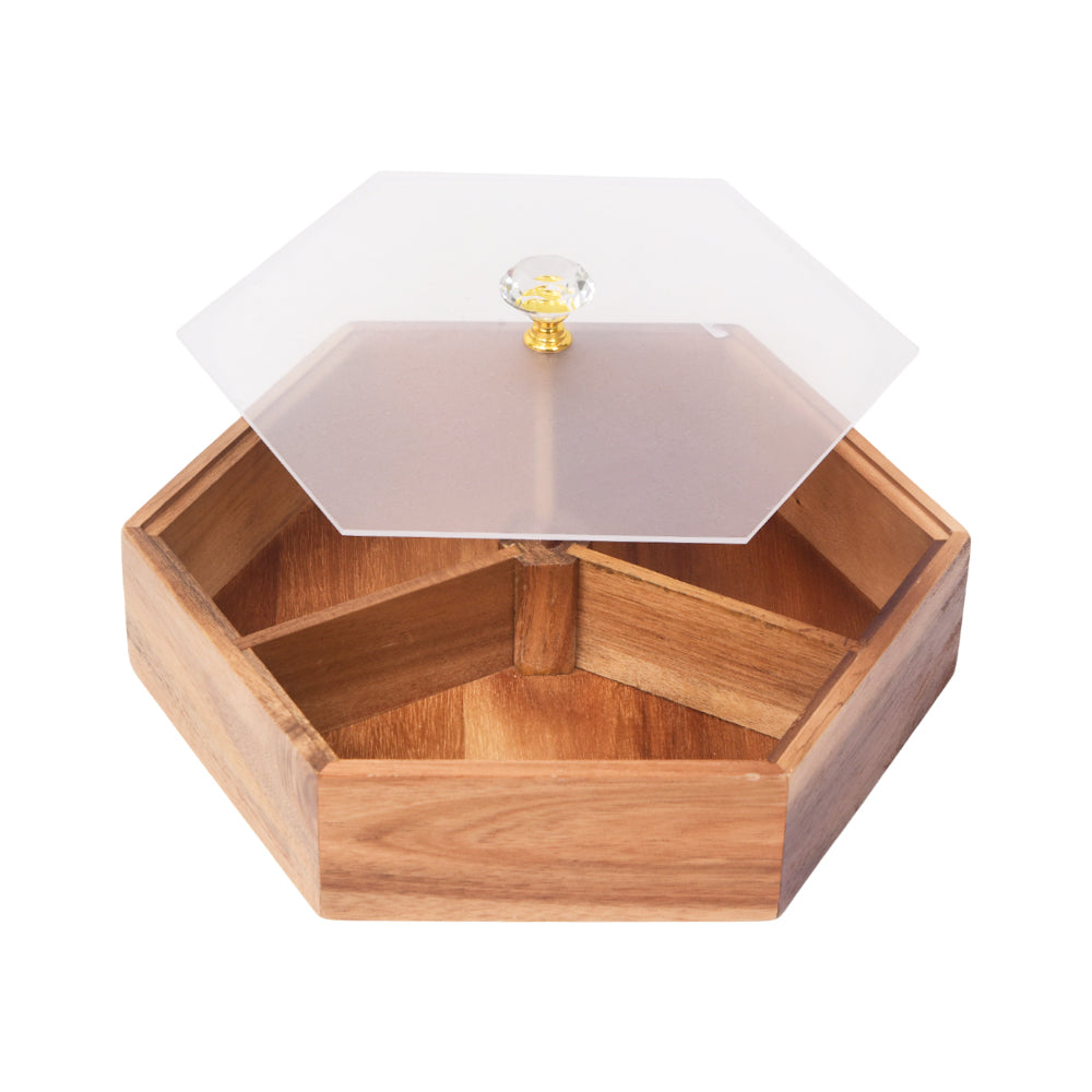 DISH DRY FRUIT WOODEN IR P48