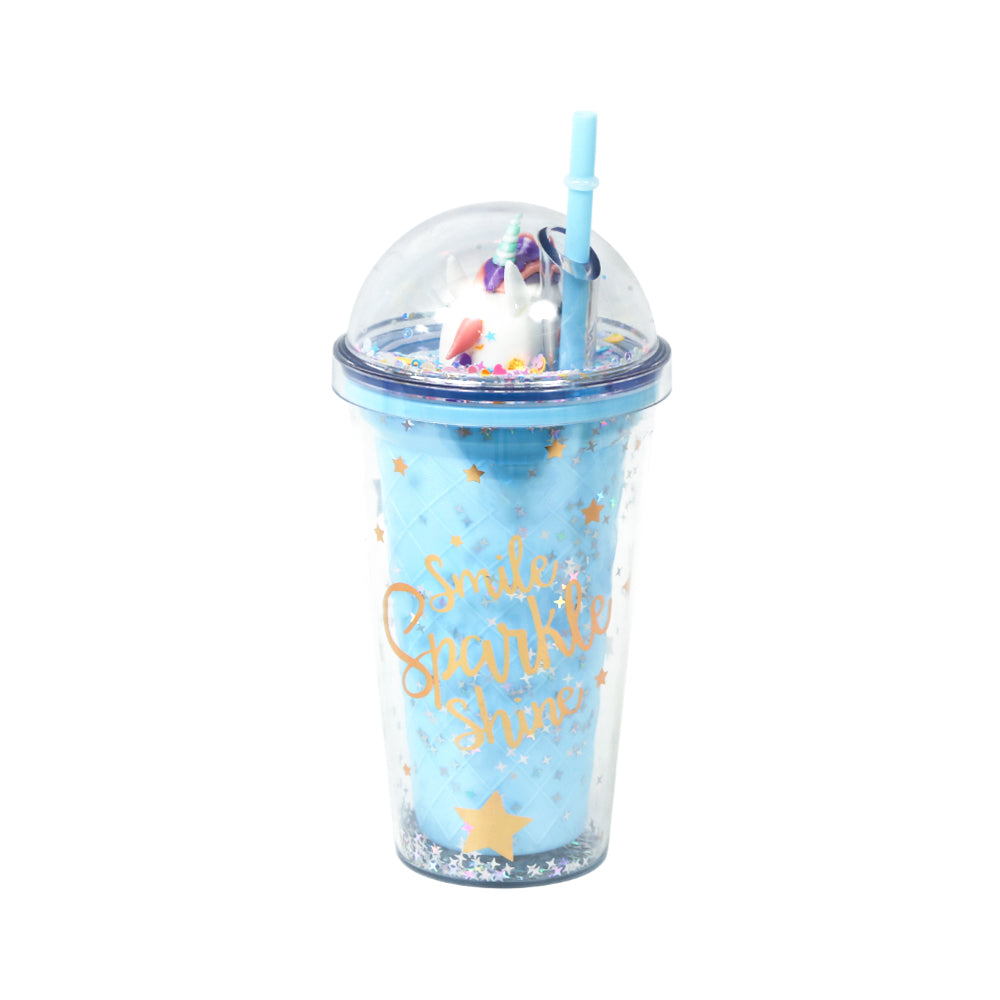 MUG WITH STRAW ACRYLIC 450 ML IR JL45003