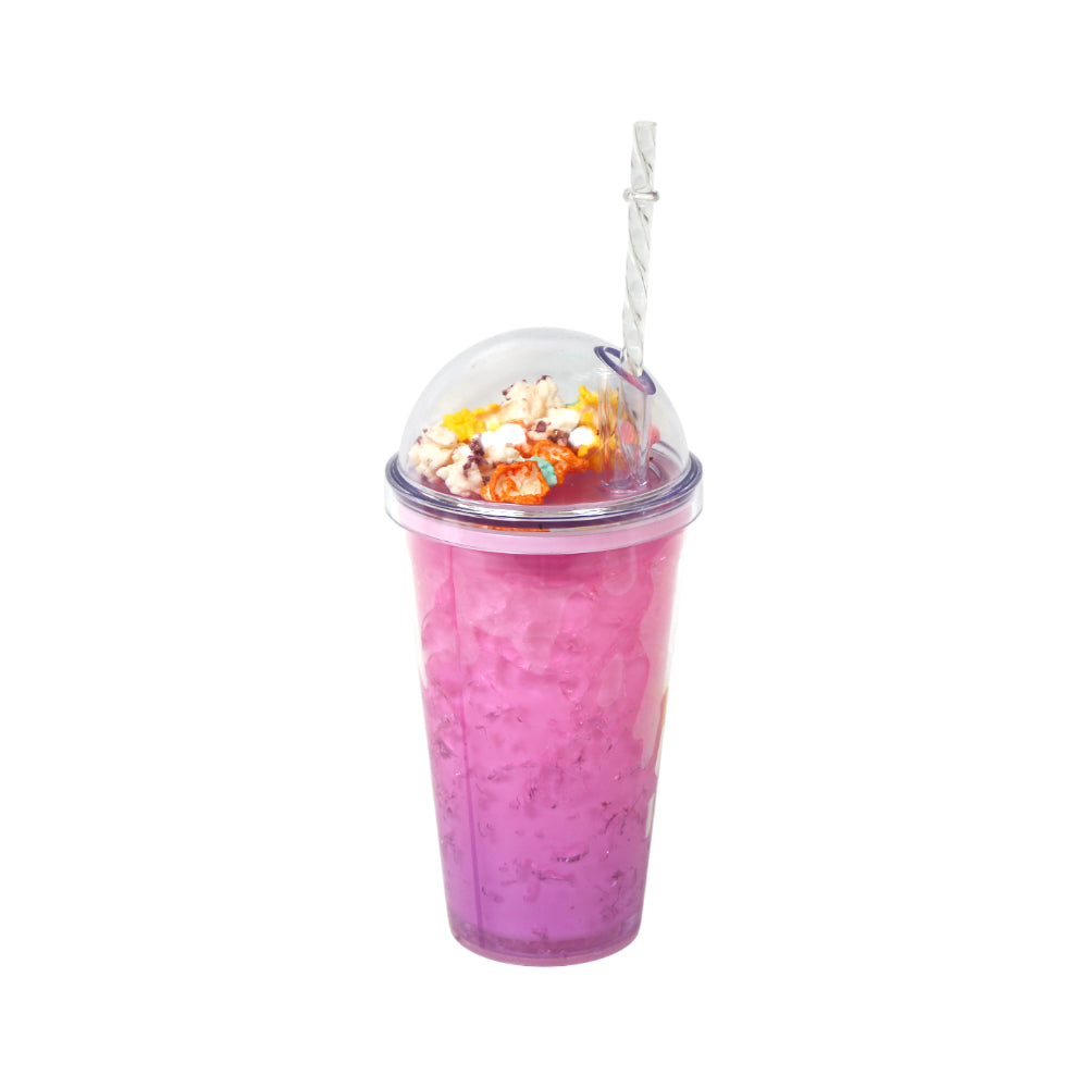 MUG WITH STRAW ACRYLIC 450 ML IR ZSB-070091