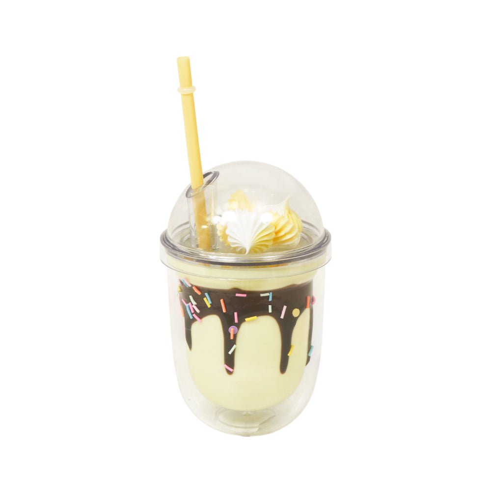 MUG WITH STRAW ACRYLIC 350 ML IR JL35104