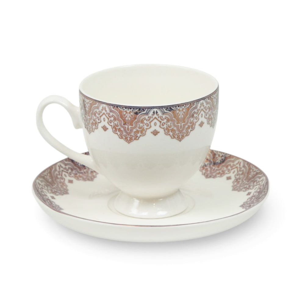 CUP & SAUCER BONE CHINA FD001 TMC (PACK OF 6)