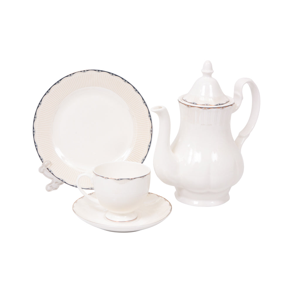 TEA SET 24PC BONE CHINA ONE MORE KING10