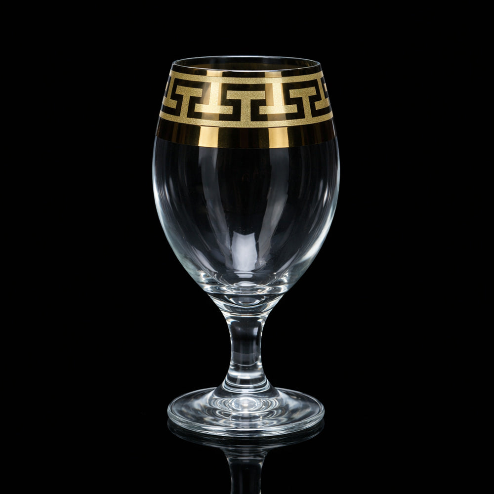 GLASS PSB BISTRO HAND CUT GOLD 44417-HGB022 (Pack of 6)