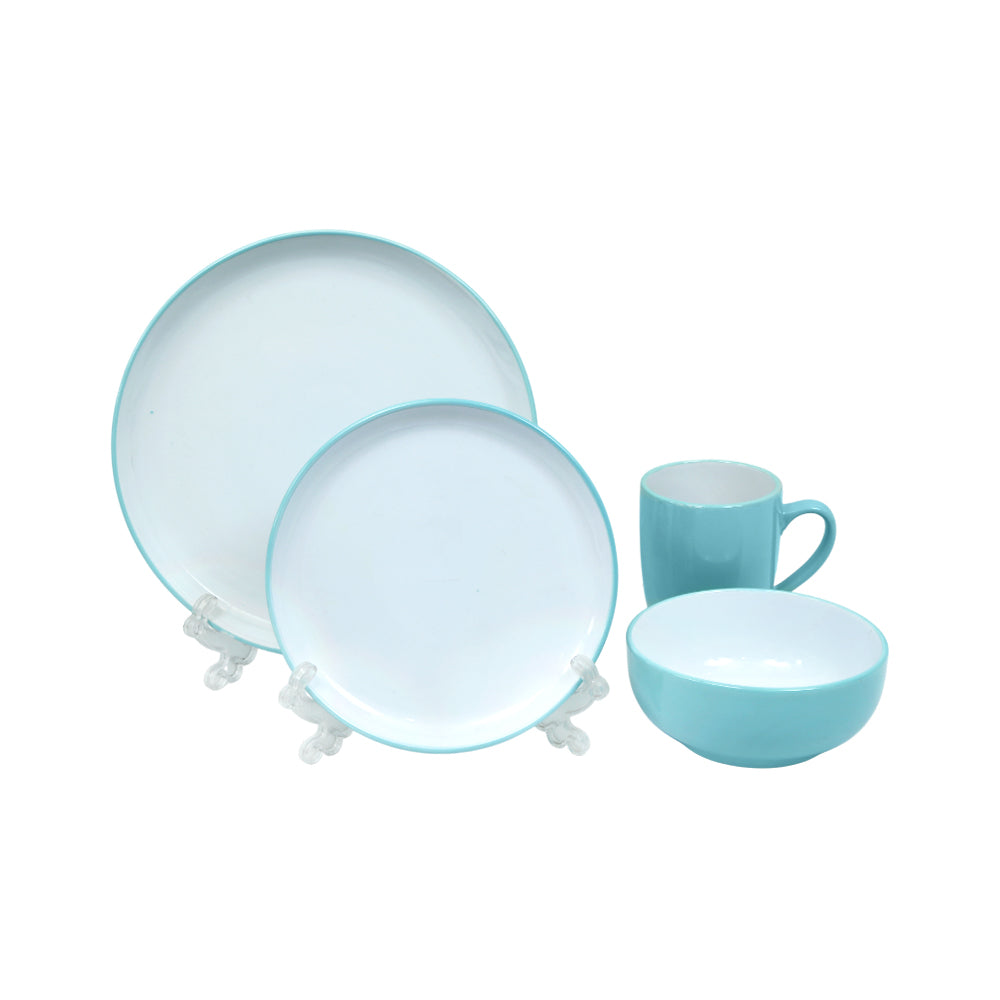 BREAKFAST SET 16PC STONEWARE SEA GREEN FT
