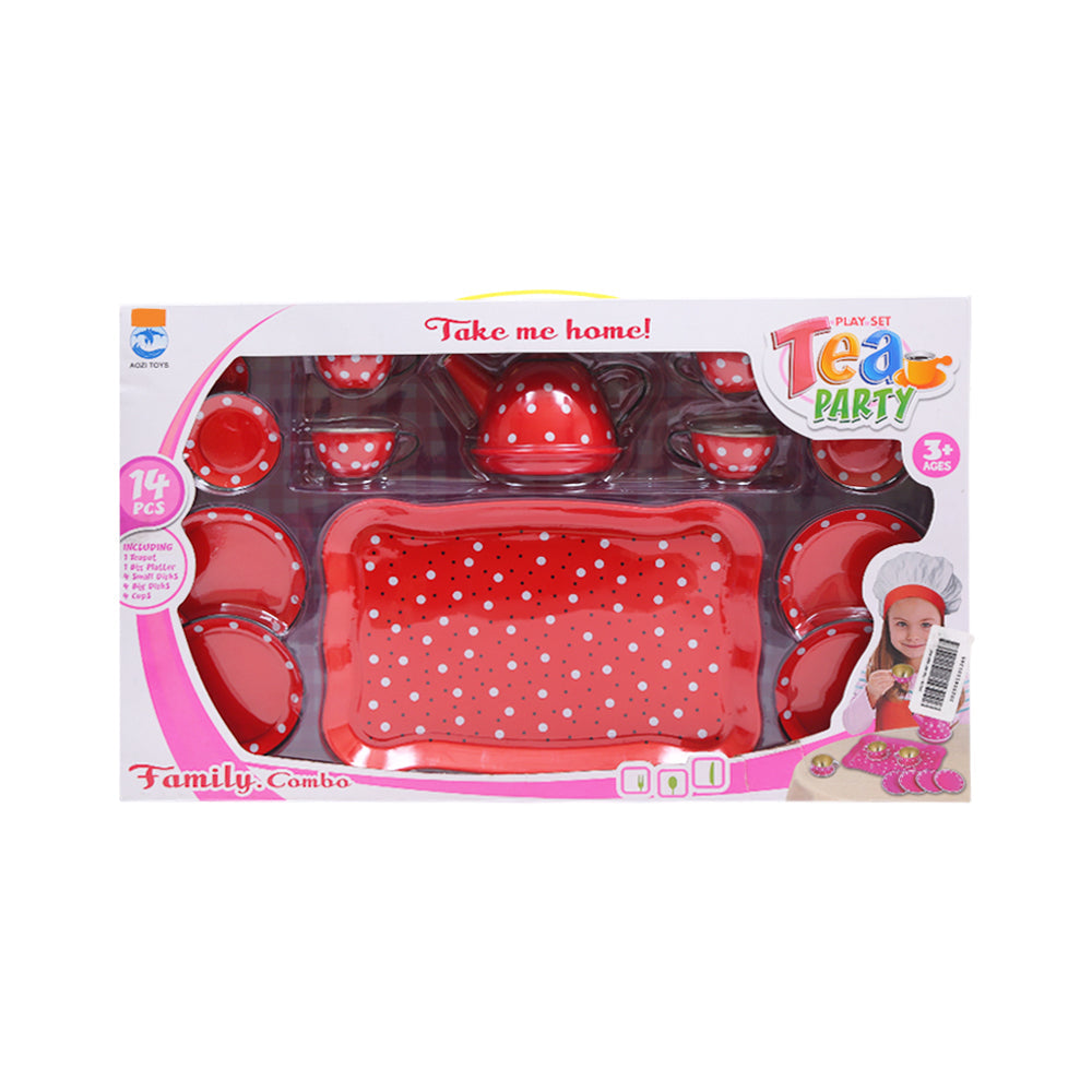 2017B TEA SET RED DOTTED A.I