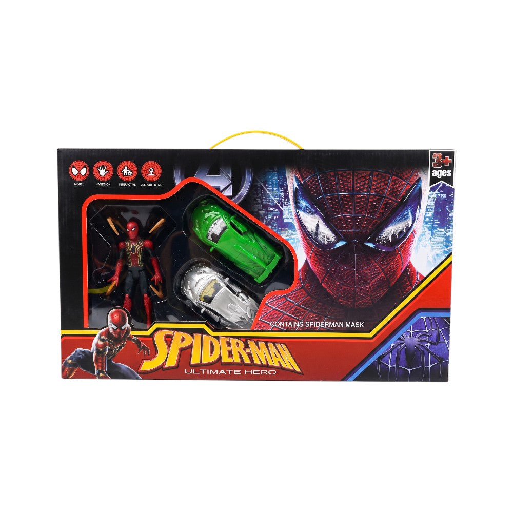 0812B-7 PULL BACK CAR SET W-SPIDERMAN FIGURE A.I