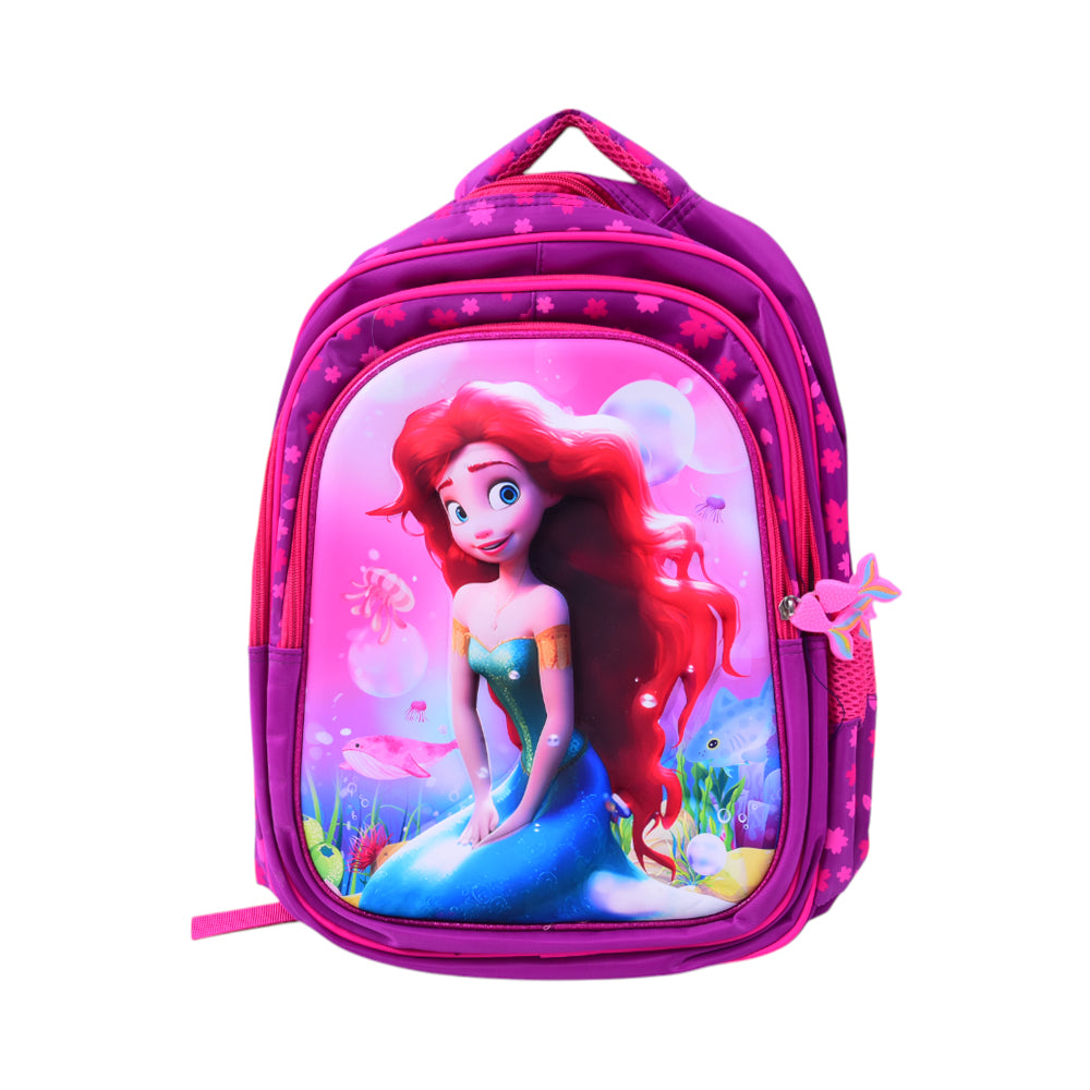 10862-20 Kids School Backpack Mermaid Embossed Ir 16INCH