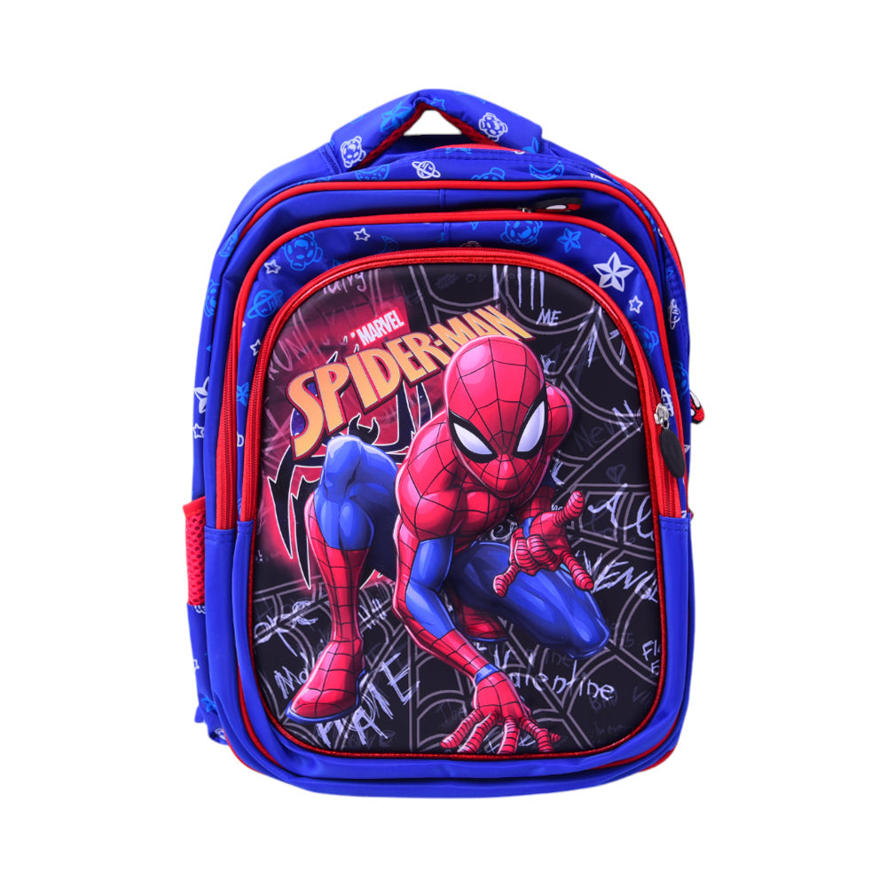 10862-12 Kids School Backpack Spiderman Embossed Ir 16INCH