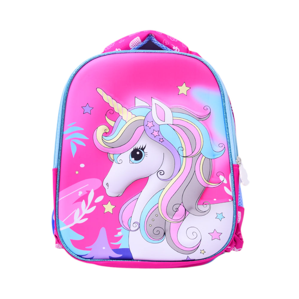 10862-7 Kids School Backpack Unicorn Embossed Ir 12INCH
