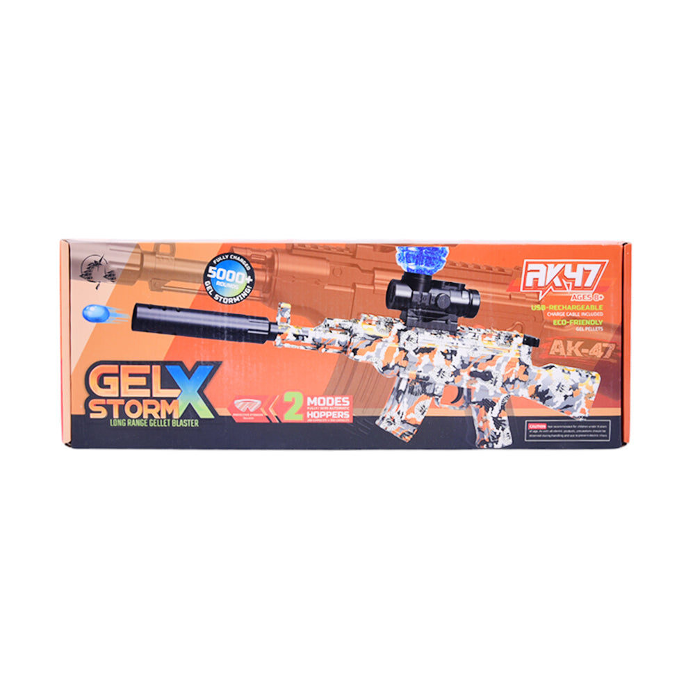 GELX STROM LONG RANGE GELLET BLASTER RECHARABLE TOY GUN  AK4
