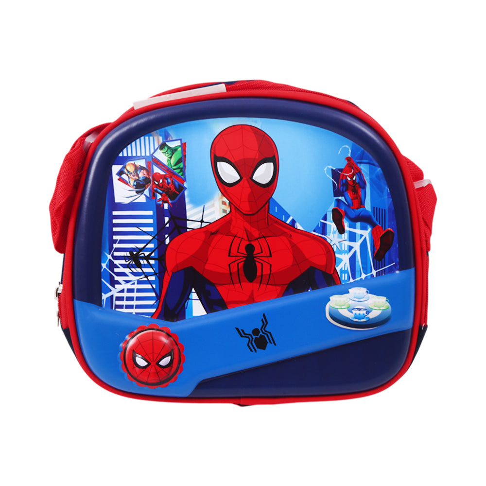 CB01-3 LUNCH BAG W-POUCH SPIDERMAN EMB