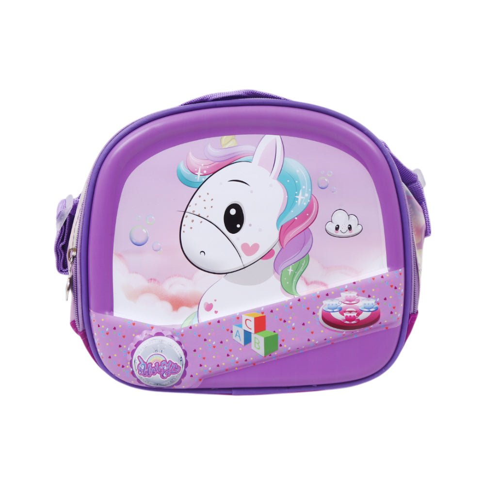 CB01-2 LUNCH BAG W-POUCH UNICORN EMB