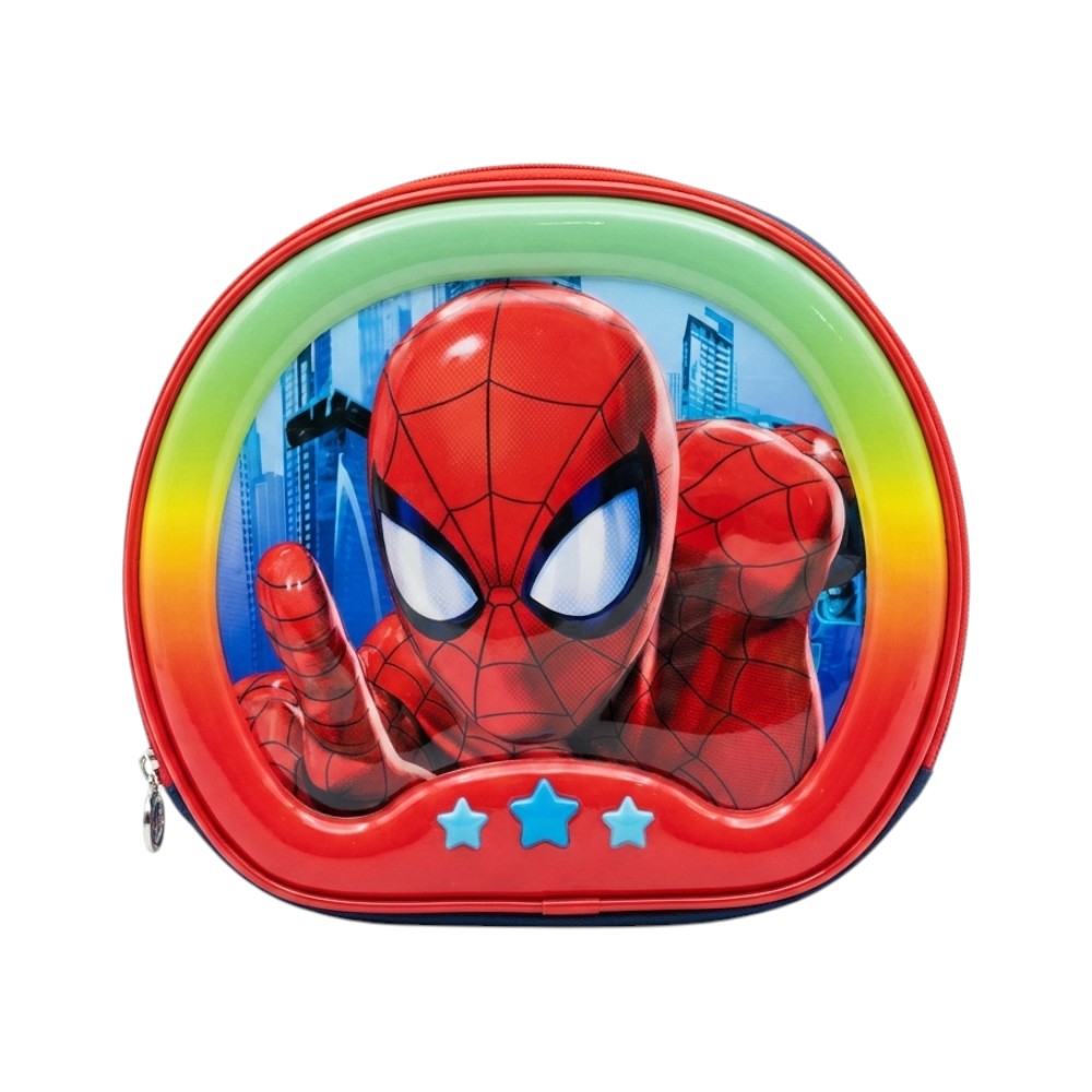 CB02 LUNCH BAG ROUND SPIDERMAN EMB