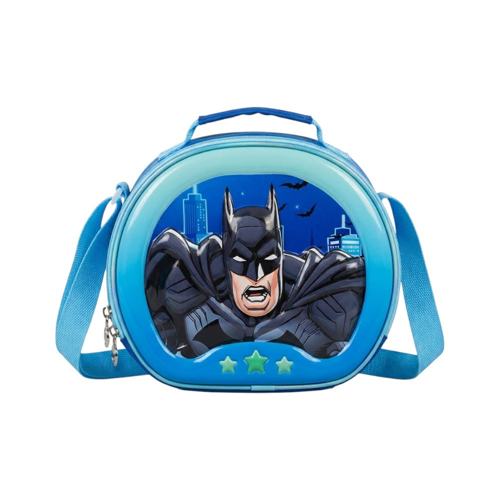 CB02 LUNCH BAG ROUND BATMAN EMB