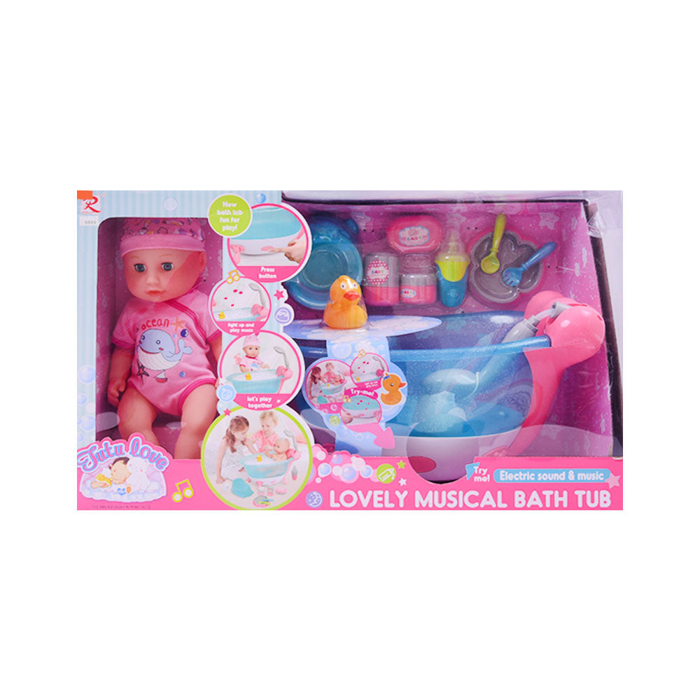8669 LOVELY BATHING DOLL SET IR