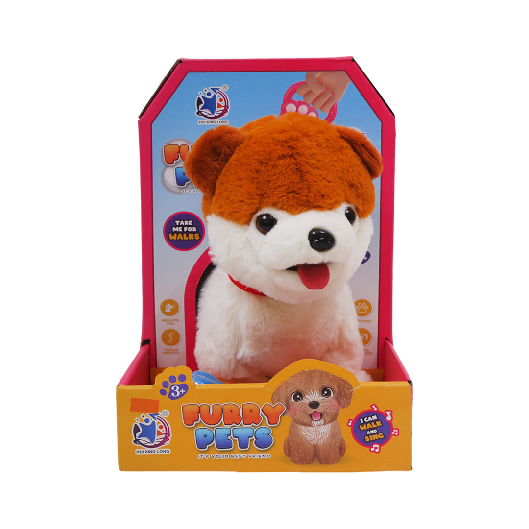 55F-23 FURRY PETS WHITE WALKING DOG IR