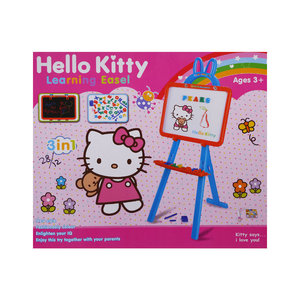 KT3655 LEARNING EASEL W-STAND HELLO KITTY 3IN1