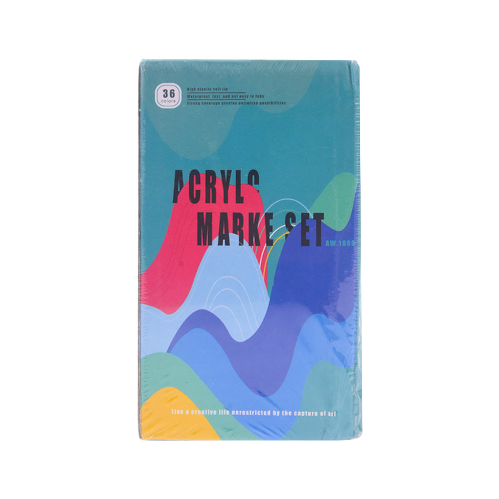 AW1969.36 ACRYLIC PAINT MARKER 36CLR