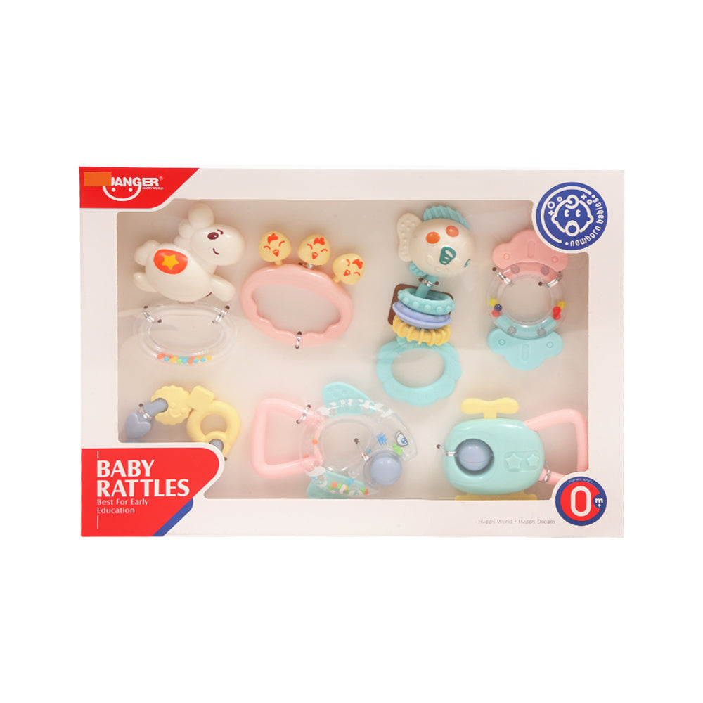 HE0123 HUANGER BABY RATTLE SET 7PC IR