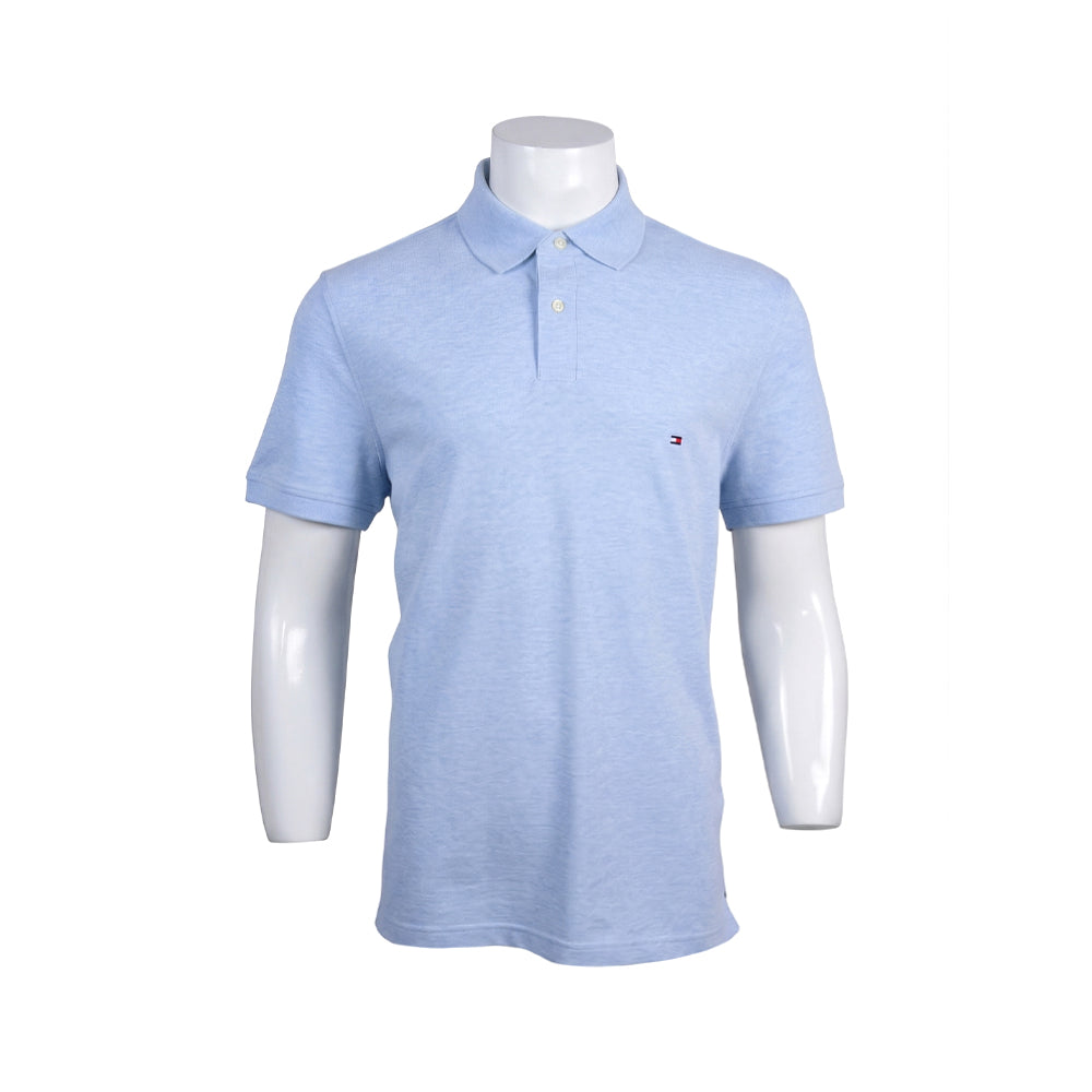 TH MEN S/S POLO SHIRT MW32346-429 L-BLU XL (IRS)