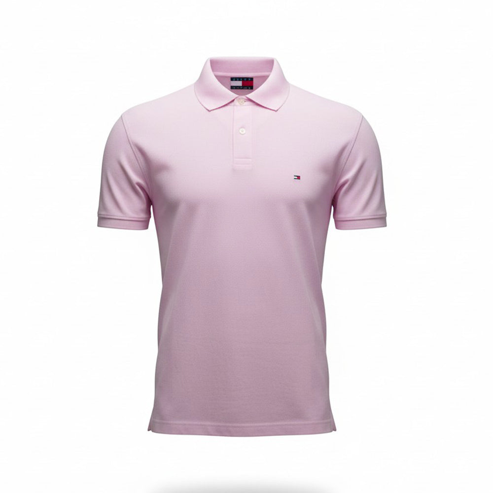 TH MEN S/S POLO SHIRT MW32348-651 PNK L (IRS)