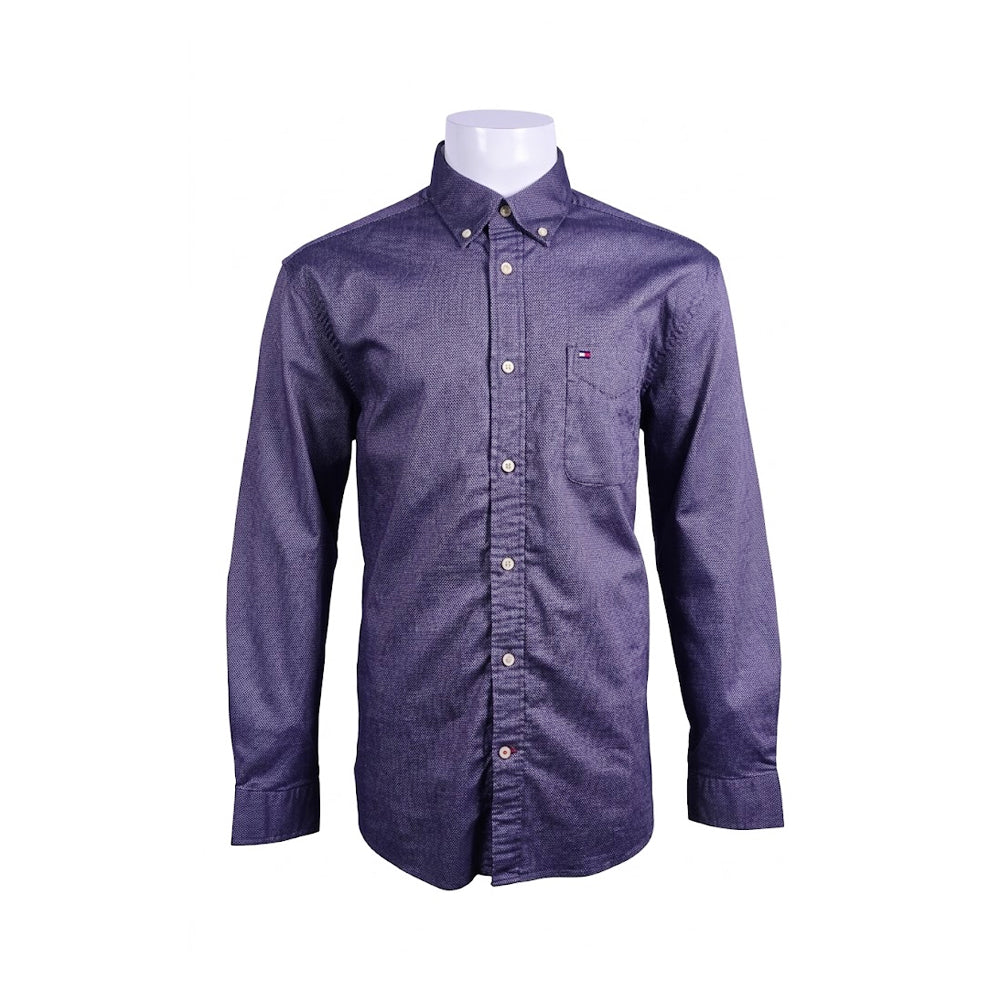 TH MEN L/S BUTTON DOWN SHIRT 78E5393-079 GRY M (IR)