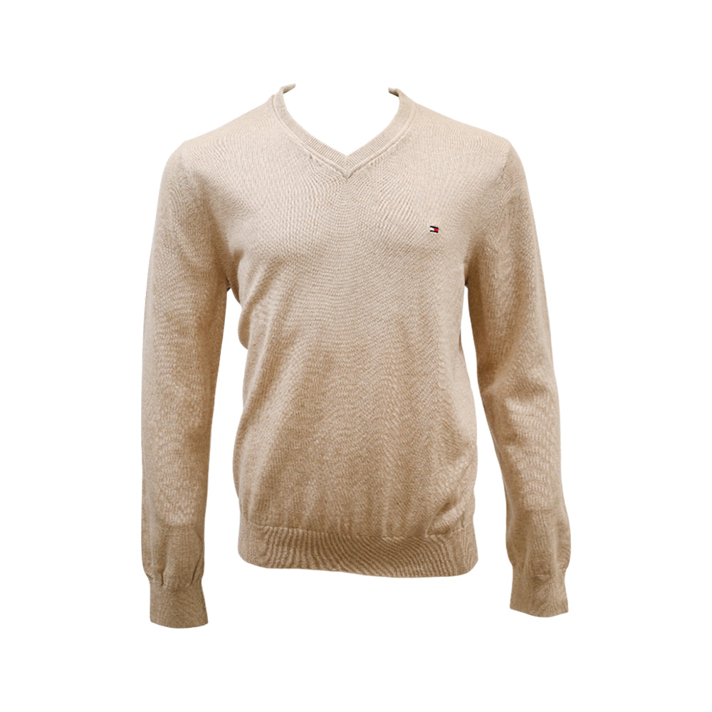 TH MEN L/S V-NECK SWEATER 78J8323-280 SKN L (IRW)
