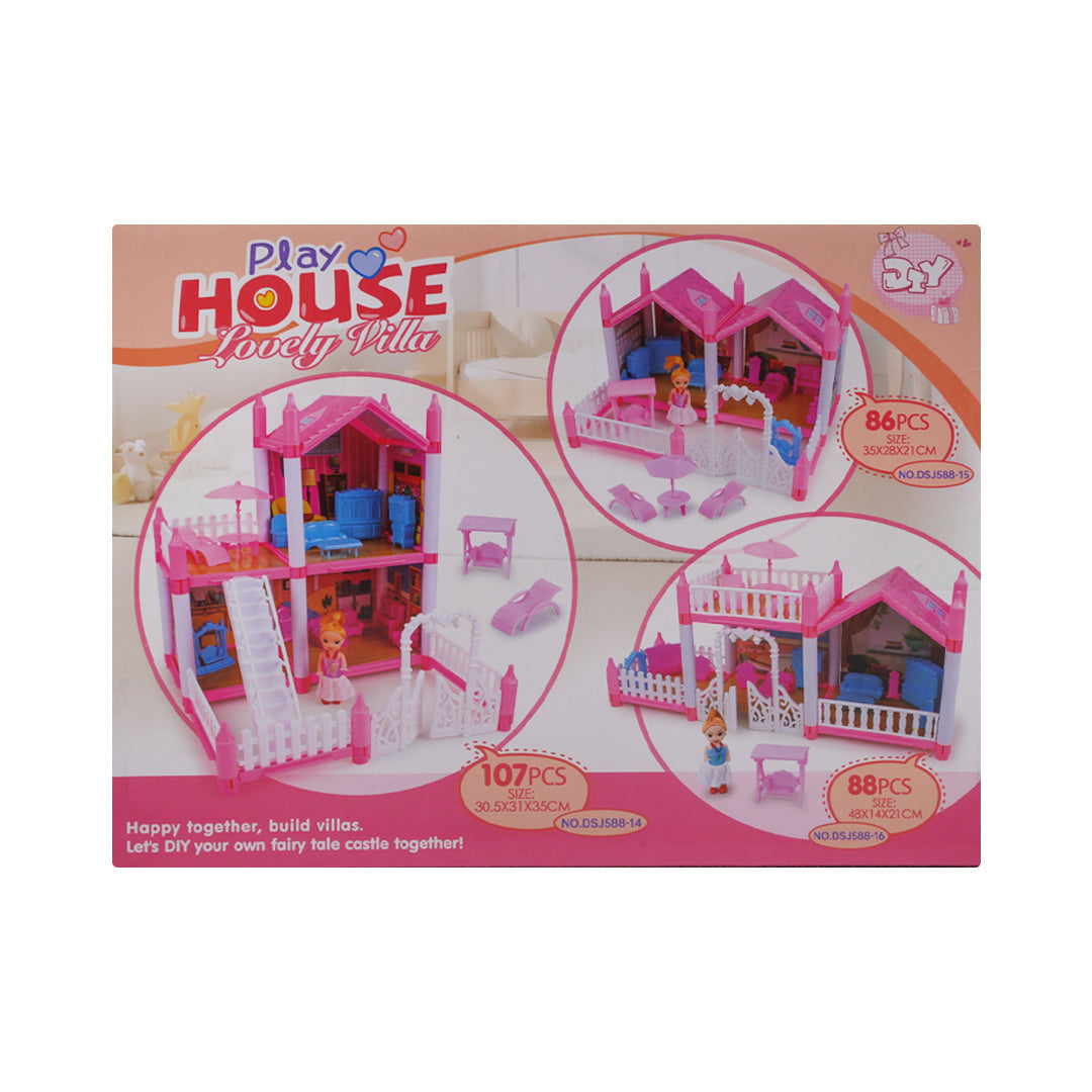 588-15 DOLL PLAY HOUSE 86 PCS A.I