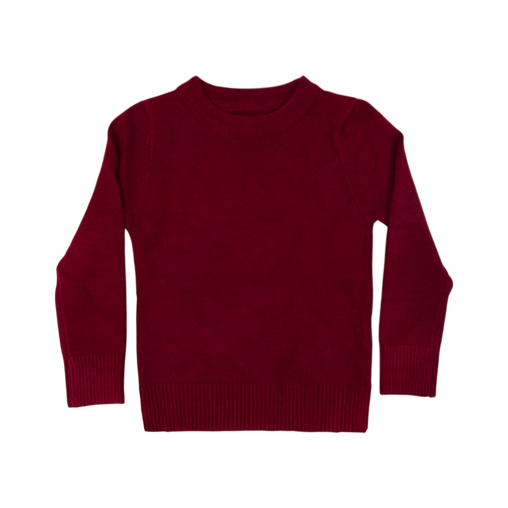 BOYS L/S ROUND NECK SWEATER MAROON IR-25 10-11 YEAR 2108-32