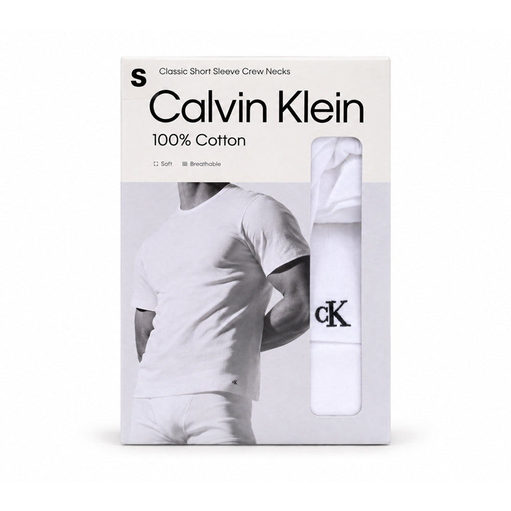 CK MEN S/S R.NECK UNDERSHIRT P-3 NB4051-1110 WHT S IR