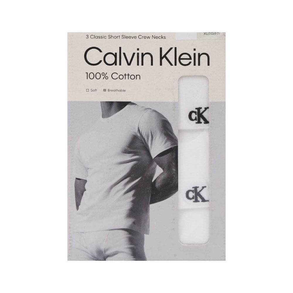 CK MEN S/S R.NECK UNDERSHIRT P-3 NB4051-1110 WHT XL IR