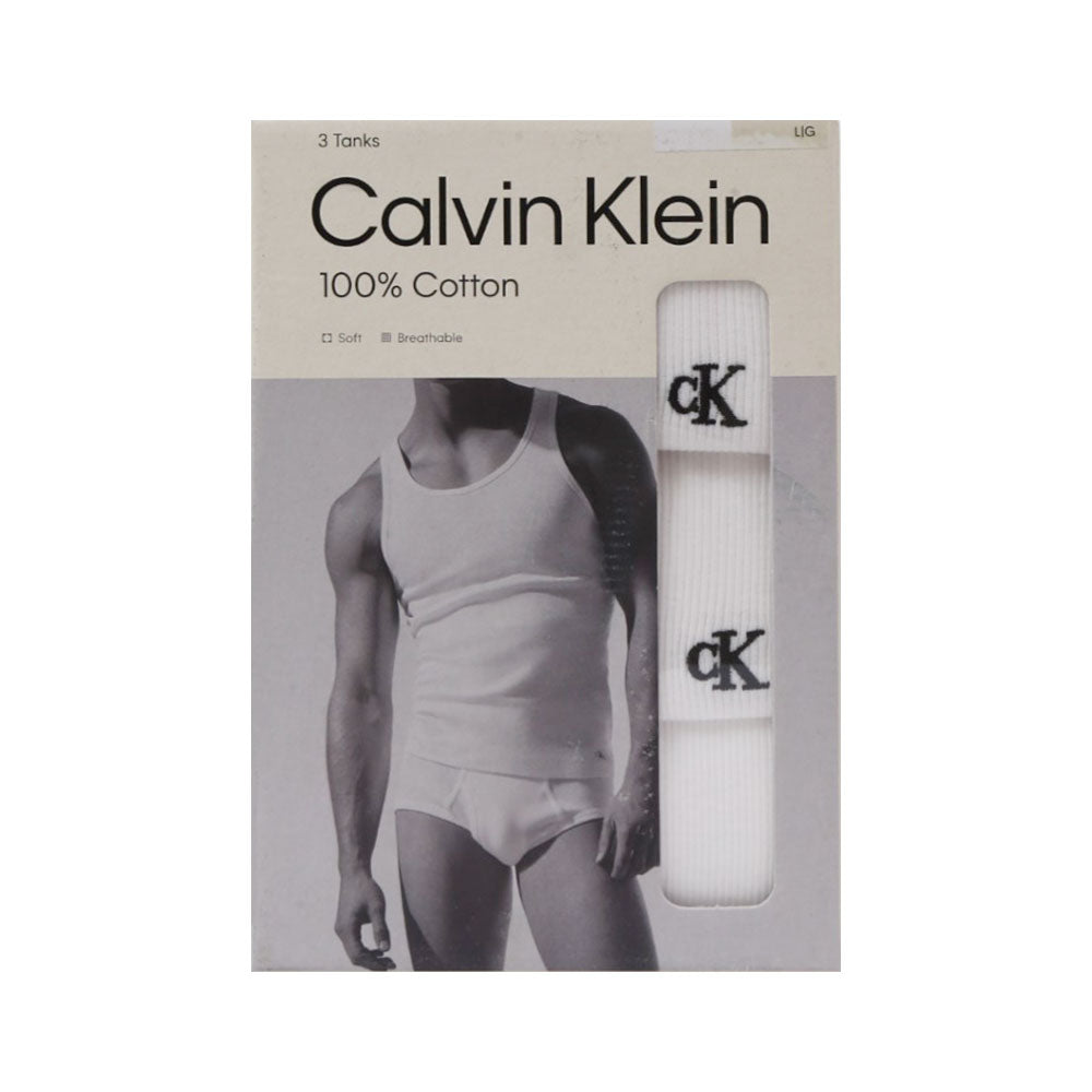 CK MEN SANDO VEST P-3 NB4036-110 WHT L IR