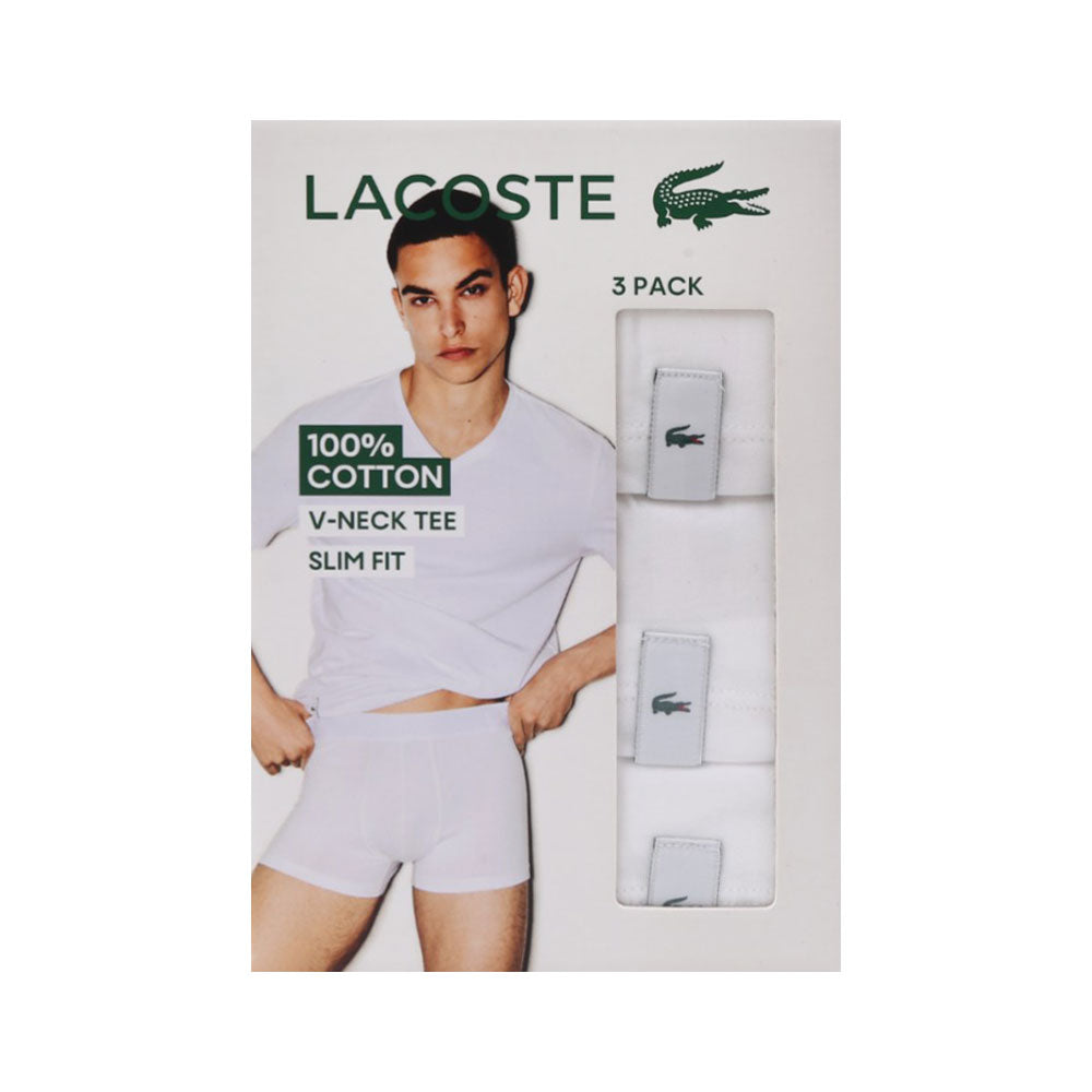 LAC MEN S/S V.NECK SHIRT P-3 TH3374-001 WHT S (IR)