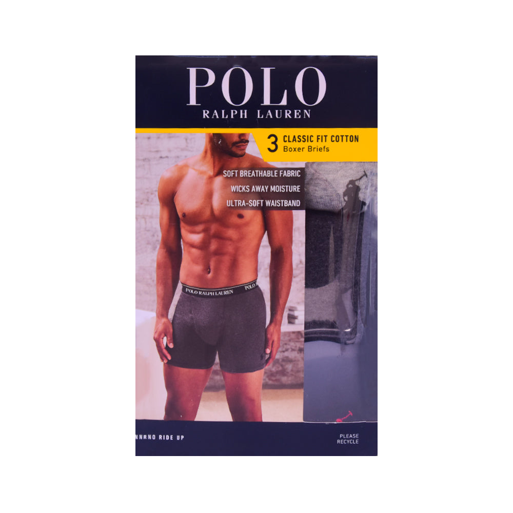 RL MEN COTTON BOXER BRIEF P-3 NCBBP3-90D MULTI M (IR)
