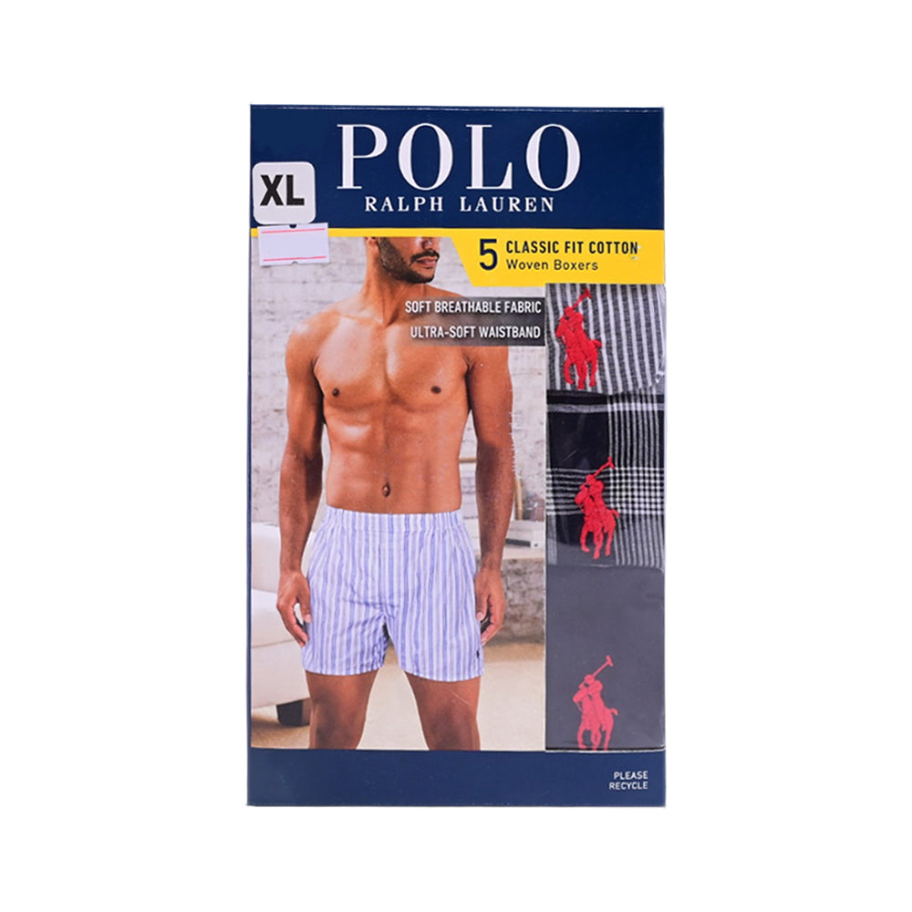 RL MEN WOVEN BOXER P-5 NCWBP5-A00G MULTI XL (IR)